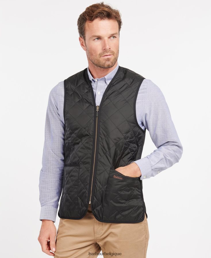 vêtements Barbour gilet matelassé/doublure zippée noir/moderne Hommes T2L6ZP2330