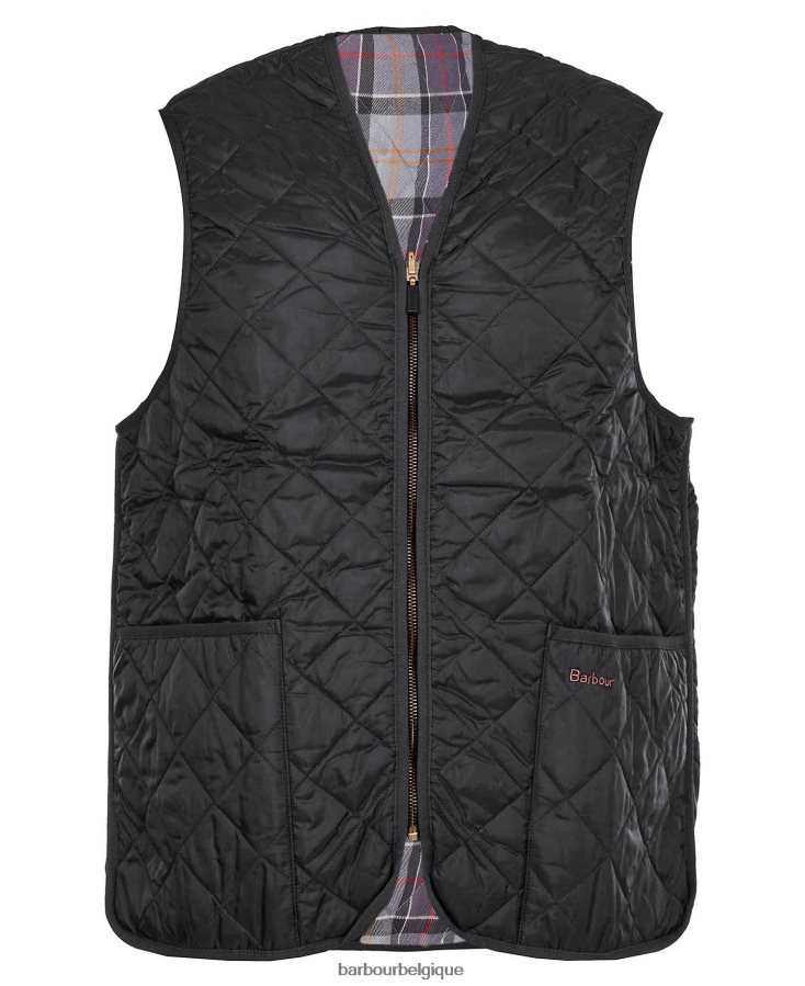 vêtements Barbour gilet matelassé/doublure zippée noir/moderne Hommes T2L6ZP2330