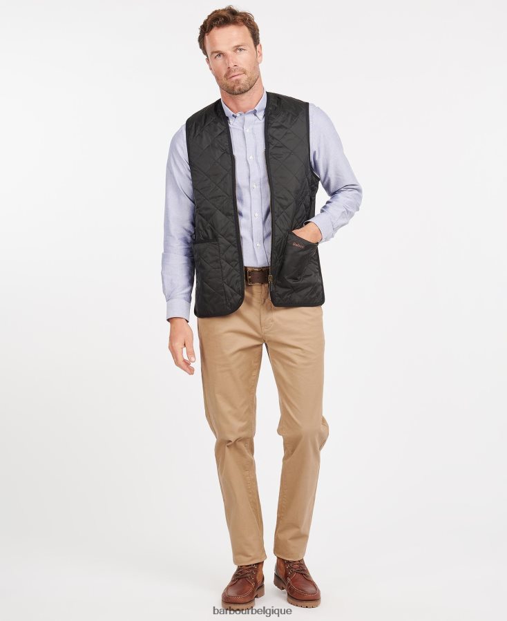 vêtements Barbour gilet matelassé/doublure zippée noir/moderne Hommes T2L6ZP2330