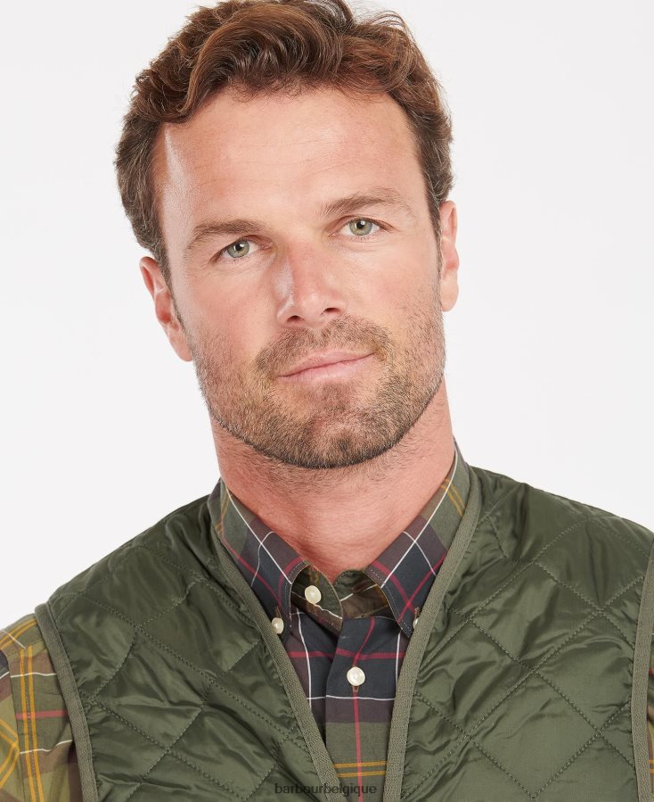 vêtements Barbour gilet matelassé/doublure zippée olive/antique Hommes T2L6ZP2318