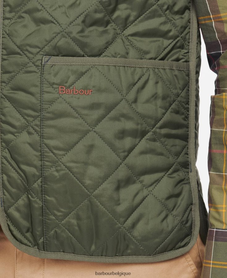 vêtements Barbour gilet matelassé/doublure zippée olive/antique Hommes T2L6ZP2318