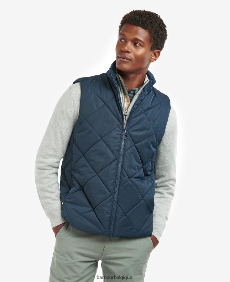 vêtements Barbour gilet matelassé finchley marine classique Hommes T2L6ZP251