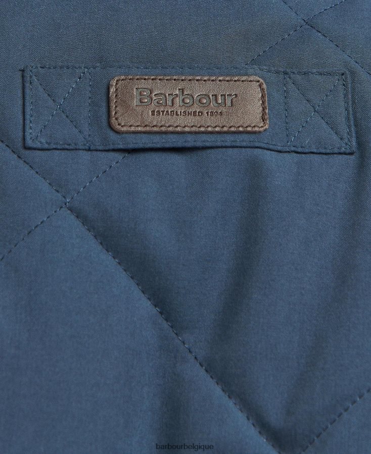 vêtements Barbour gilet matelassé kurt tartan bleu marine/rivière bouleau Hommes T2L6ZP246