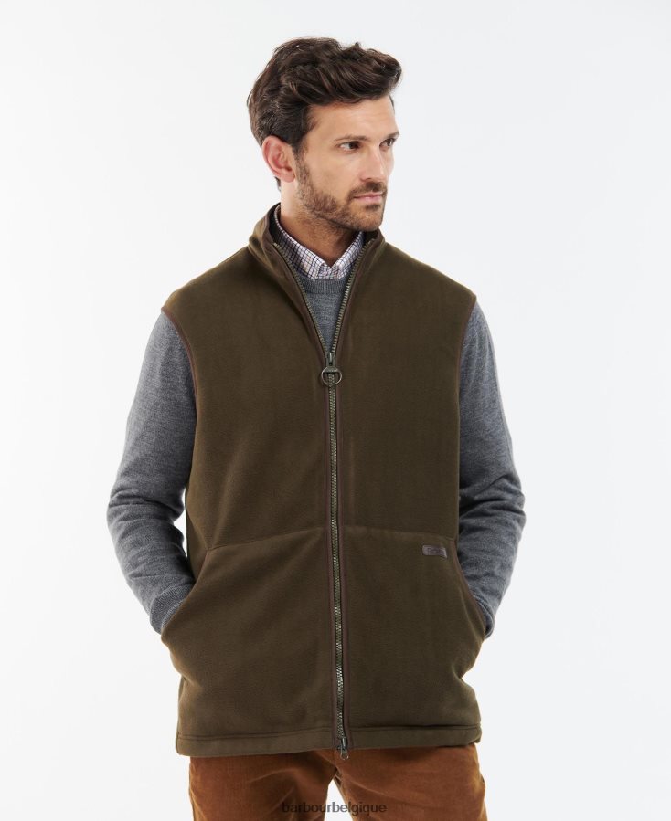 vêtements Barbour gilet polaire Oakmoor olive Hommes T2L6ZP240