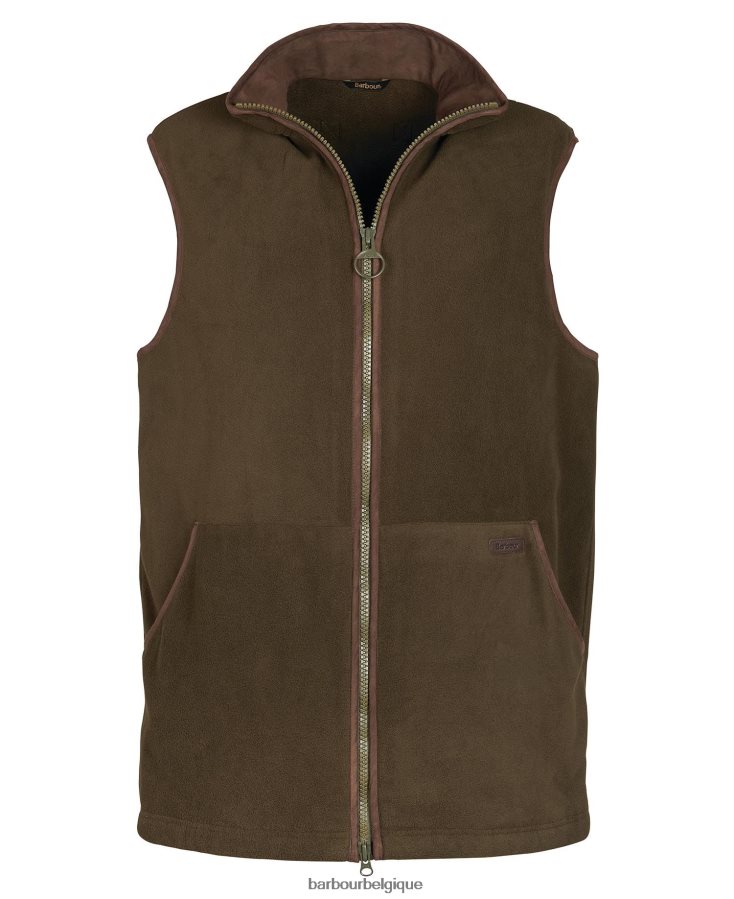 vêtements Barbour gilet polaire Oakmoor olive Hommes T2L6ZP240