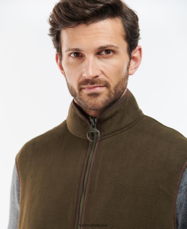 vêtements Barbour gilet polaire Oakmoor olive Hommes T2L6ZP240