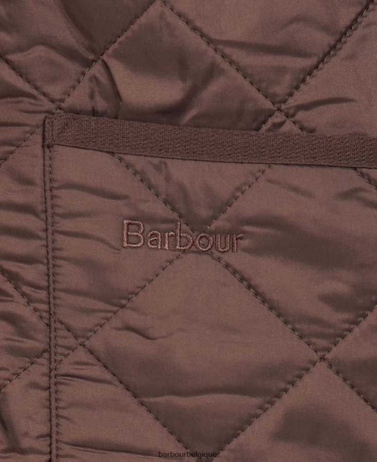 vêtements Barbour gilet polarquilt/doublure zippée marron foncé Hommes T2L6ZP2341