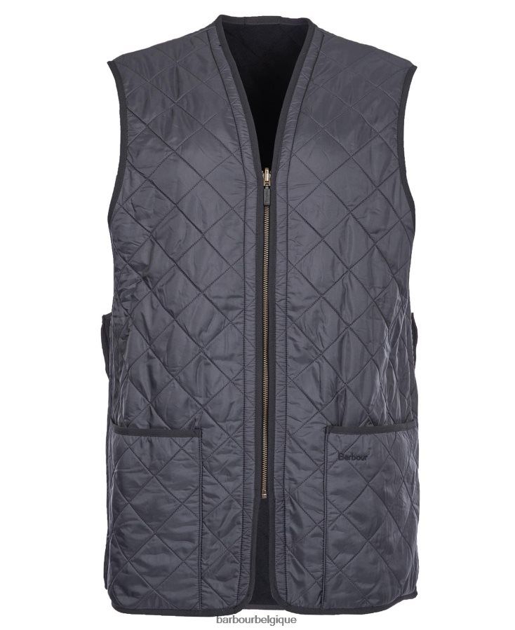 vêtements Barbour gilet polarquilt/doublure zippée noir Hommes T2L6ZP2326