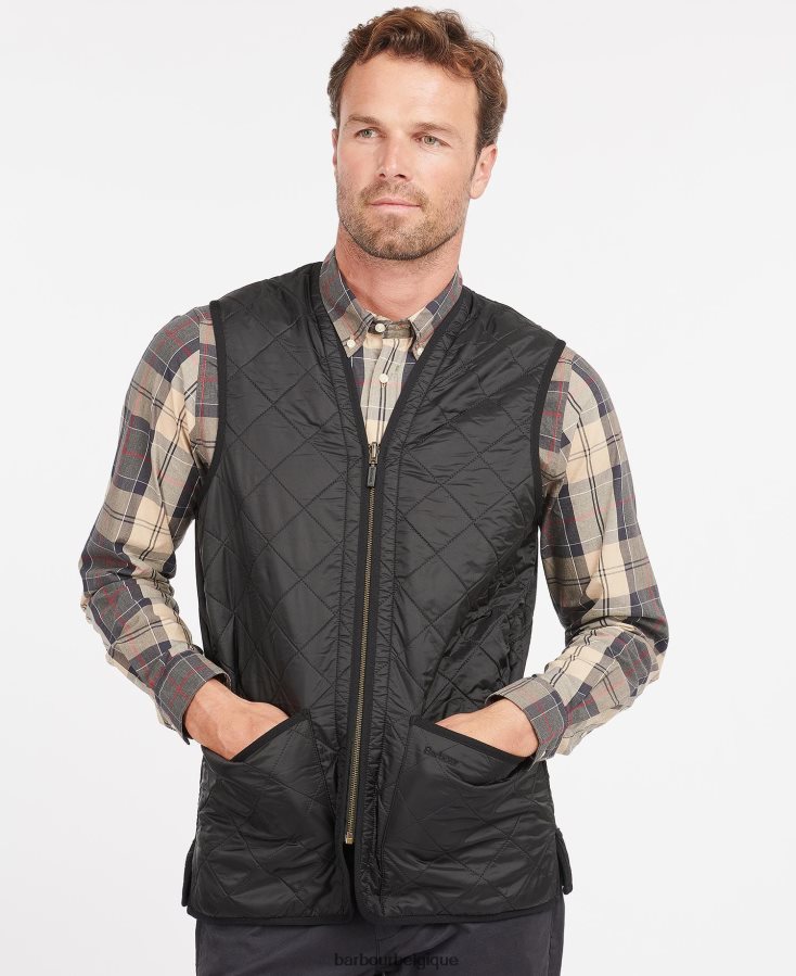 vêtements Barbour gilet polarquilt/doublure zippée noir Hommes T2L6ZP2334