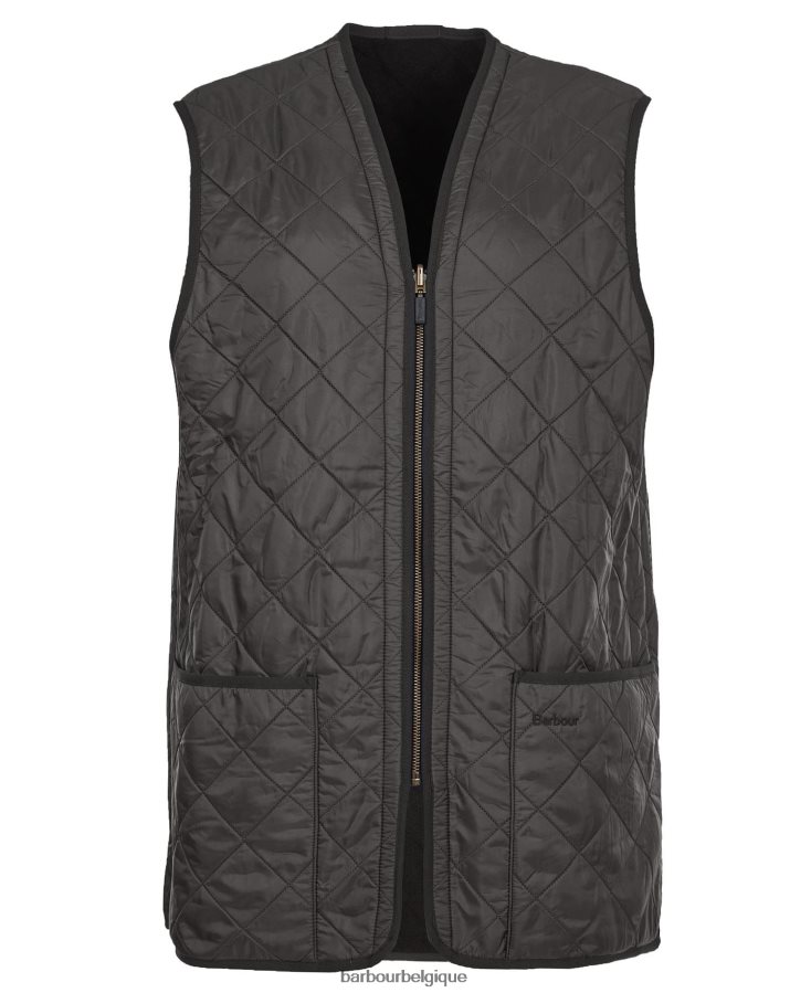 vêtements Barbour gilet polarquilt/doublure zippée noir Hommes T2L6ZP2334