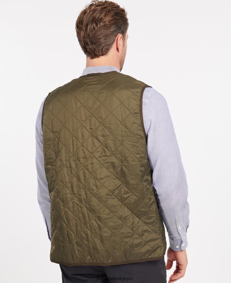 vêtements Barbour gilet polarquilt/doublure zippée olive Hommes T2L6ZP2316