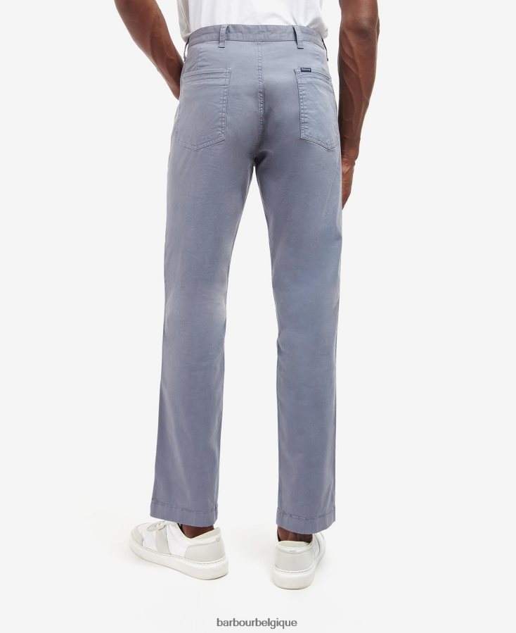 vêtements Barbour pantalon en sergé surteint bleu lavé Hommes T2L6ZP1204