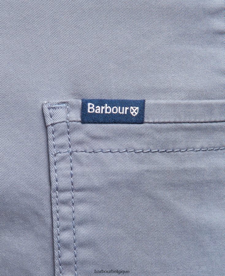 vêtements Barbour pantalon en sergé surteint bleu lavé Hommes T2L6ZP1204