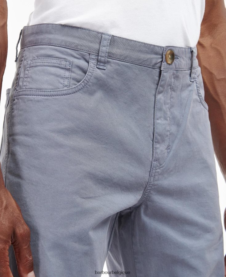 vêtements Barbour pantalon en sergé surteint bleu lavé Hommes T2L6ZP1204