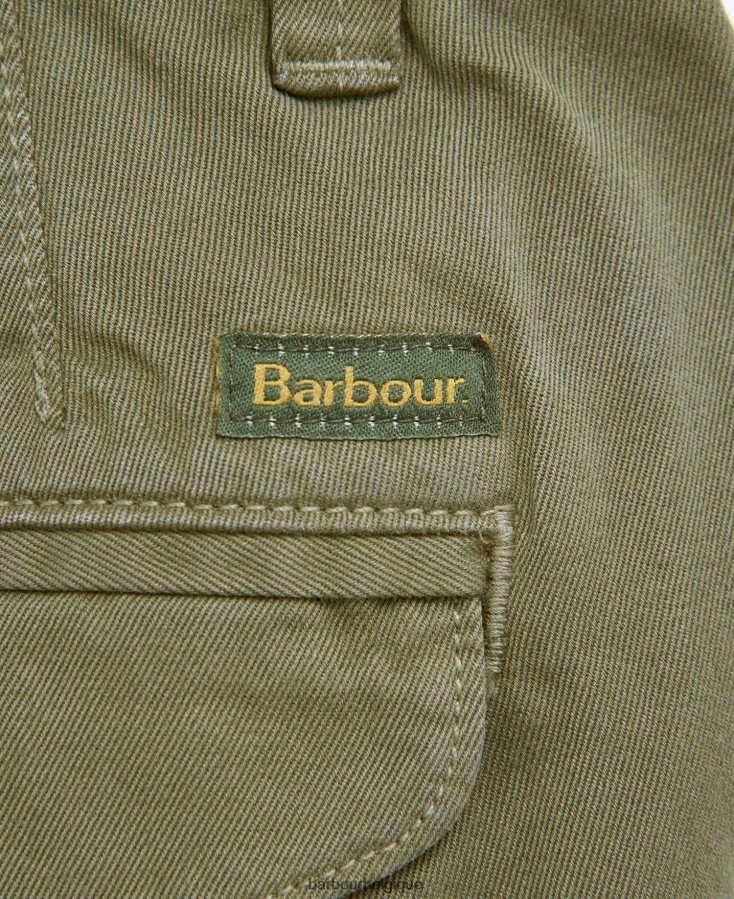 vêtements Barbour pantalon neuston en sergé vert lierre Hommes T2L6ZP1143