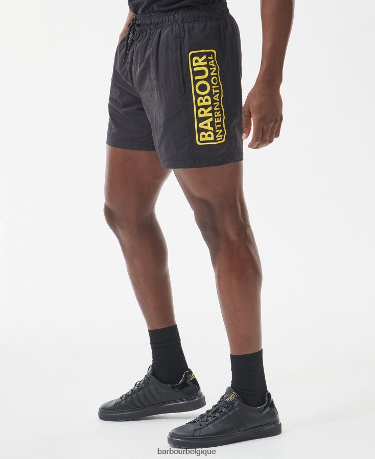 vêtements Barbour short de bain à grand logo bleu pur Hommes T2L6ZP1193