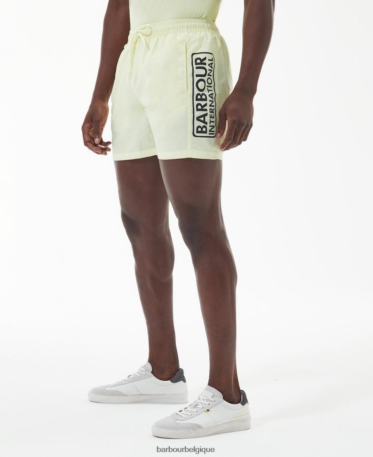 vêtements Barbour short de bain à grand logo brume jaune Hommes T2L6ZP1214