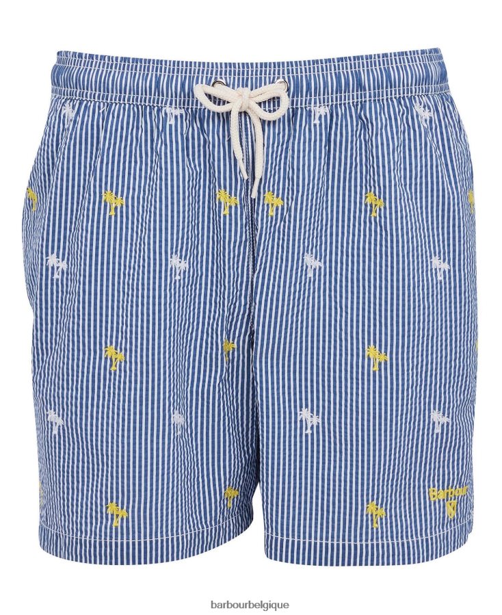 vêtements Barbour short de bain à rayures palmiers marine Hommes T2L6ZP1209