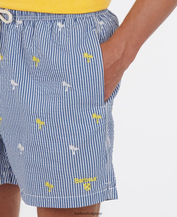 vêtements Barbour short de bain à rayures palmiers marine Hommes T2L6ZP1209