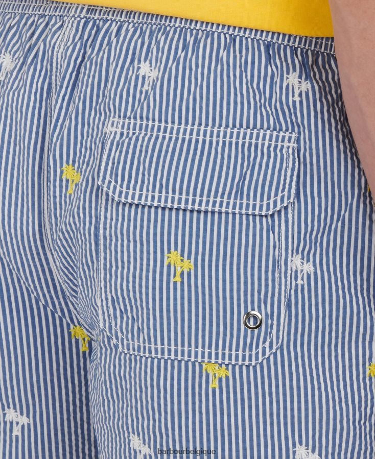 vêtements Barbour short de bain à rayures palmiers marine Hommes T2L6ZP1209