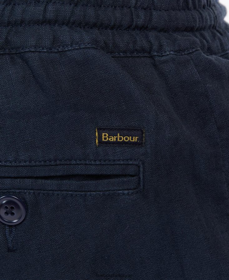 vêtements Barbour short en lin et coton mélangés vert militaire Hommes T2L6ZP1148