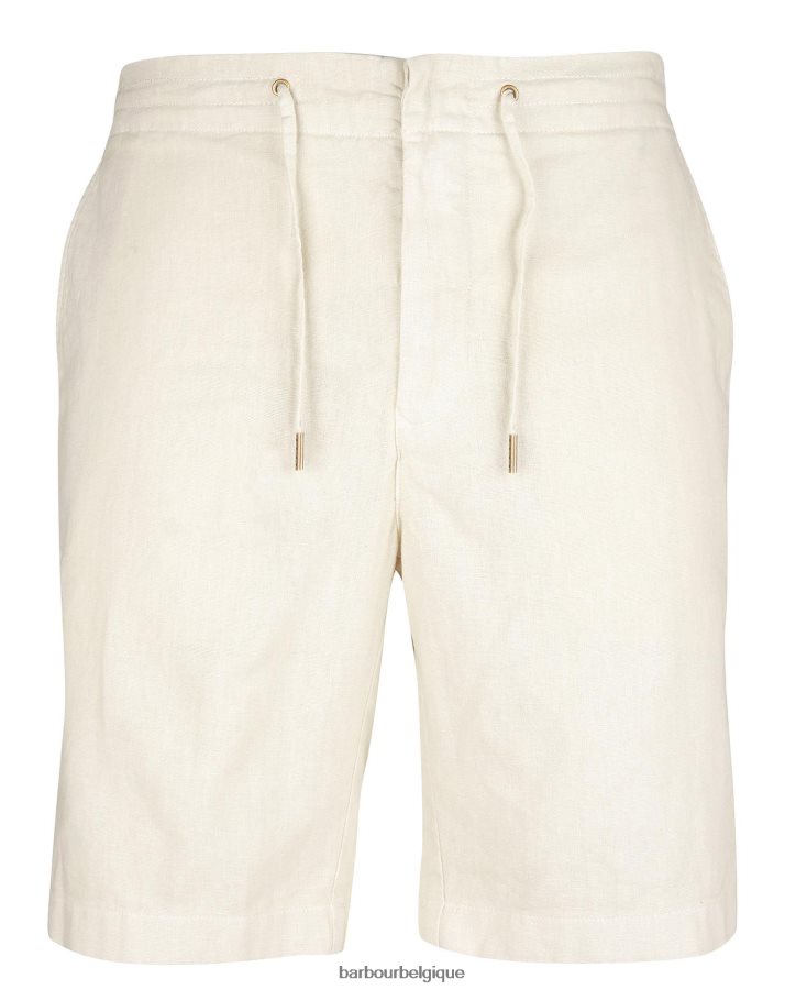 vêtements Barbour short en lin et coton mélangés vert militaire Hommes T2L6ZP1155