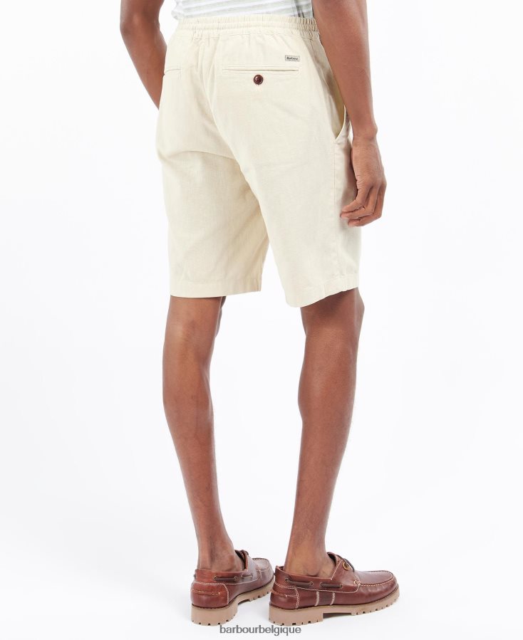 vêtements Barbour short en lin et coton mélangés vert militaire Hommes T2L6ZP1155