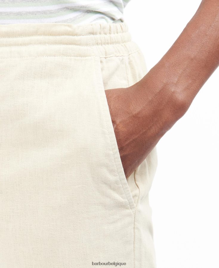 vêtements Barbour short en lin et coton mélangés vert militaire Hommes T2L6ZP1155