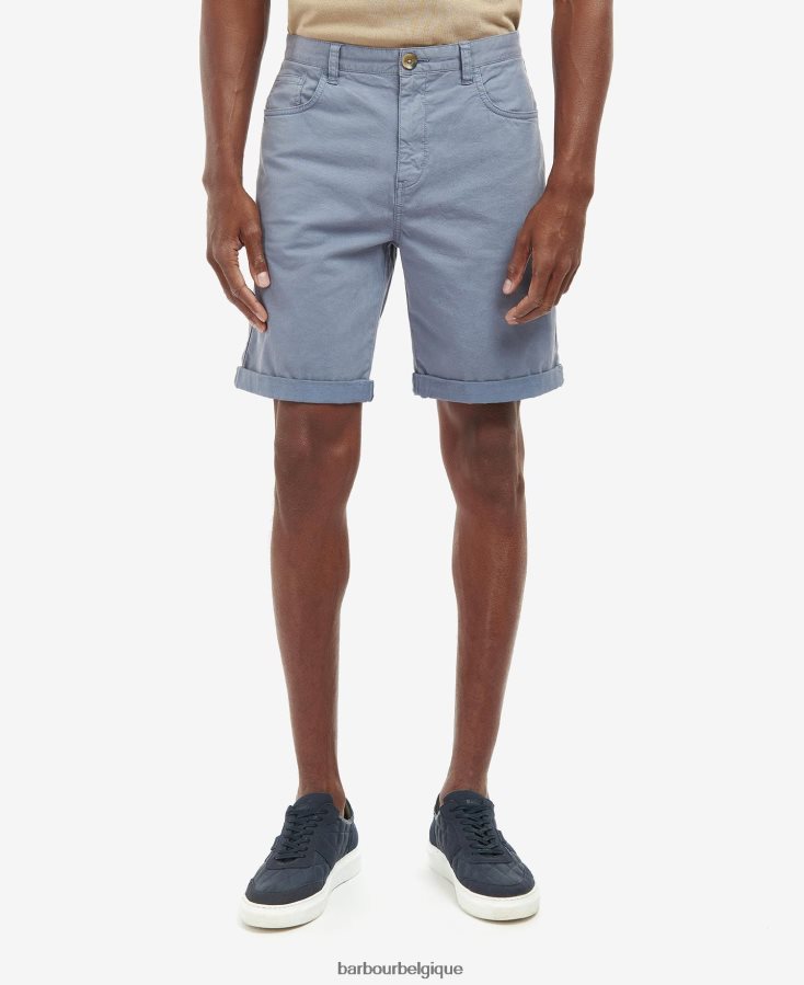 vêtements Barbour short en sergé bleu lavé Hommes T2L6ZP1176