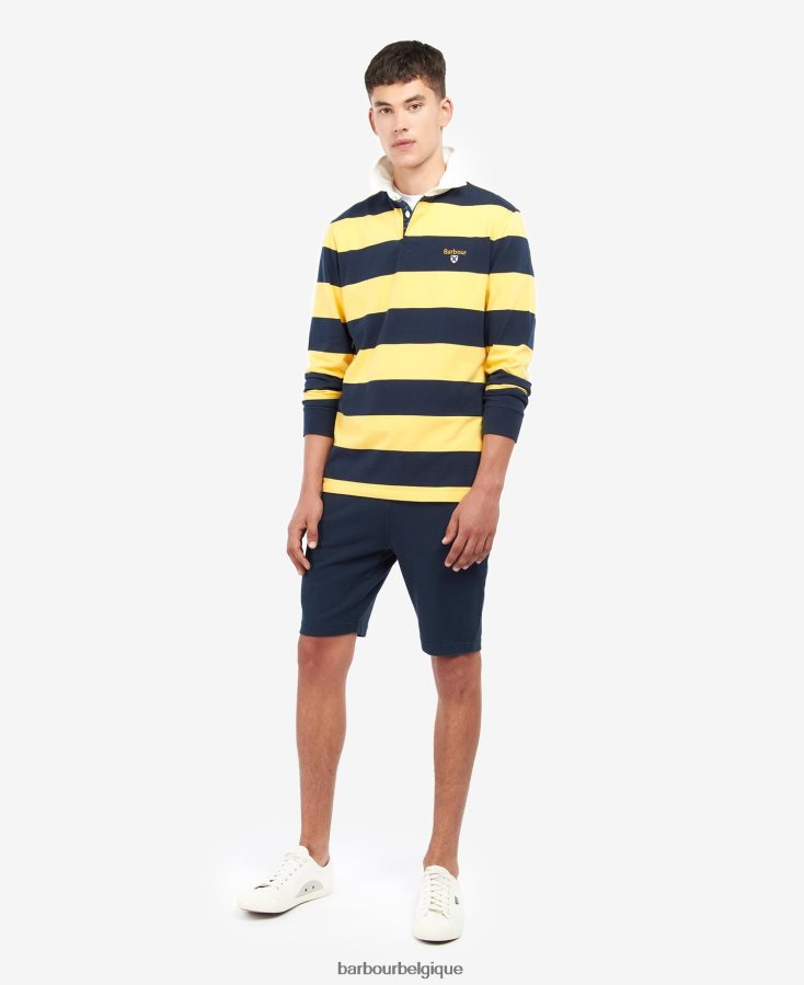 vêtements Barbour chemise de rugby rayée hollywell murmure blanc Hommes T2L6ZP706