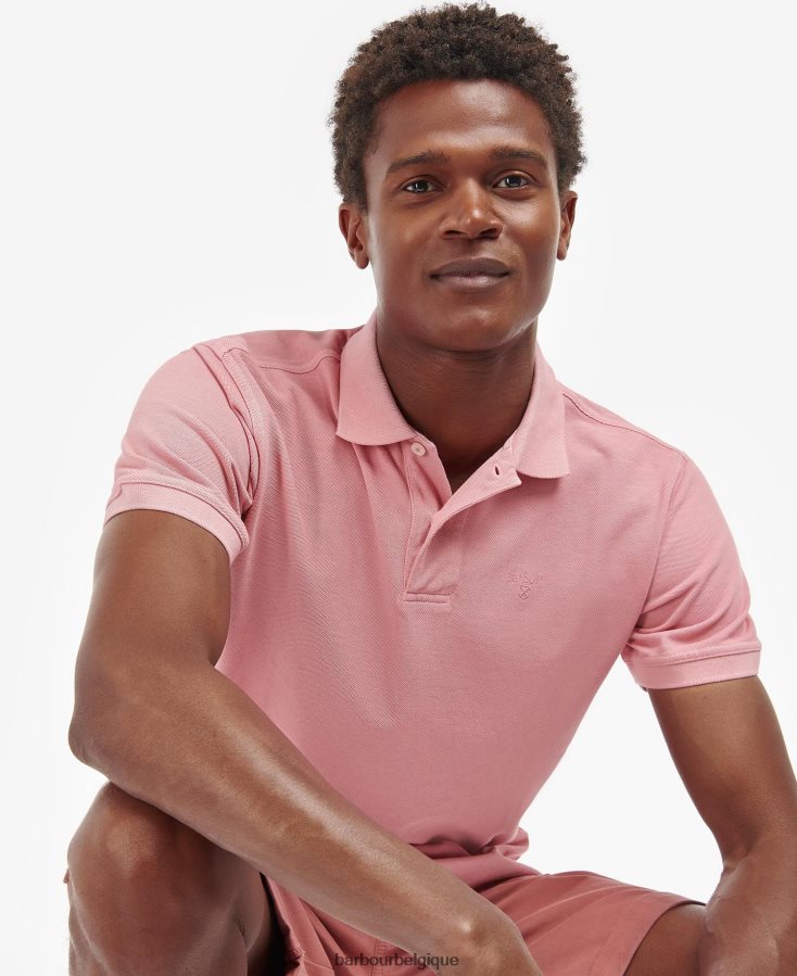 vêtements Barbour délaver le polo de sport sel rose Hommes T2L6ZP548