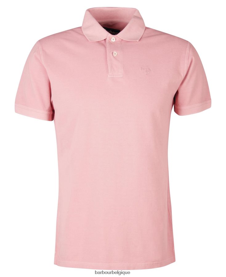 vêtements Barbour délaver le polo de sport sel rose Hommes T2L6ZP548