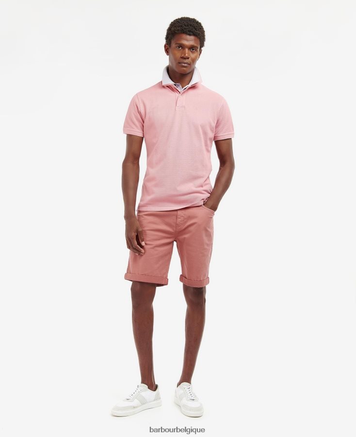 vêtements Barbour délaver le polo de sport sel rose Hommes T2L6ZP548