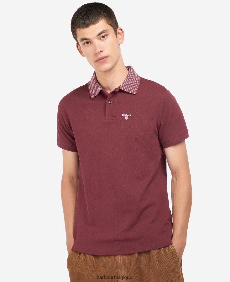 vêtements Barbour polo Bothain dk bordeaux Hommes T2L6ZP708