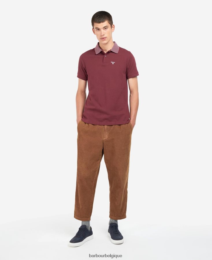 vêtements Barbour polo Bothain dk bordeaux Hommes T2L6ZP708
