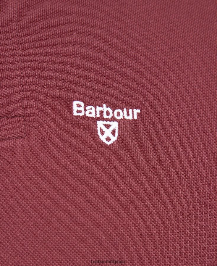 vêtements Barbour polo Bothain dk bordeaux Hommes T2L6ZP708
