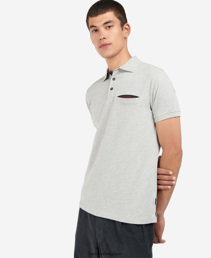 vêtements Barbour polo barwick gris chiné Hommes T2L6ZP721