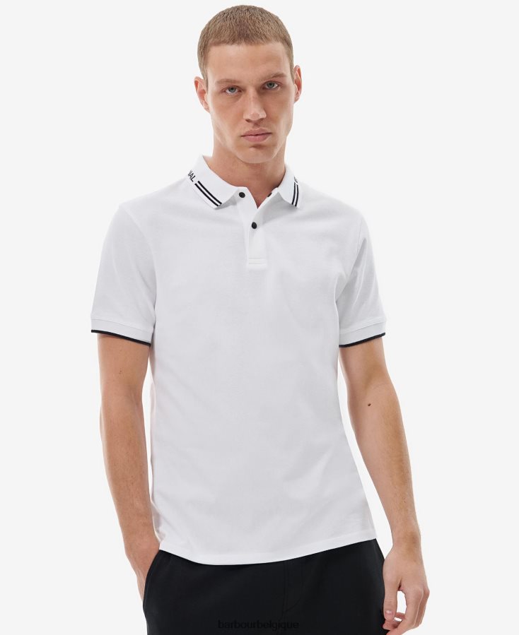 vêtements Barbour polo bates blanc classique Hommes T2L6ZP656