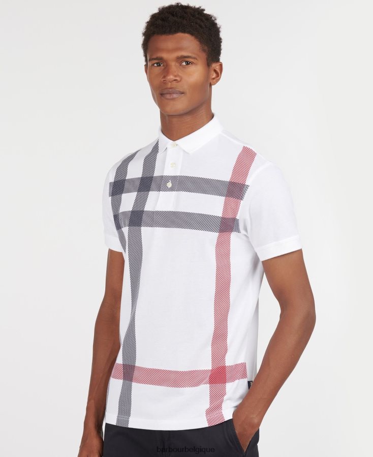 vêtements Barbour polo blaine blanc Hommes T2L6ZP730