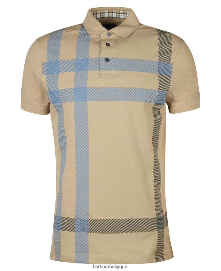 vêtements Barbour polo blaine pierre lavée Hommes T2L6ZP585