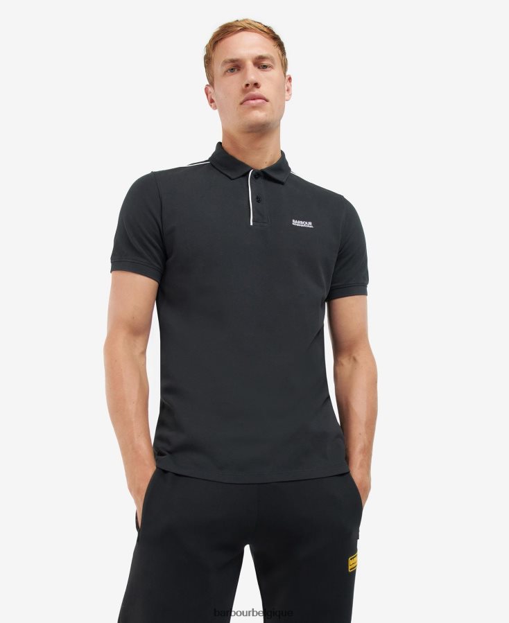vêtements Barbour polo à bordures noir classique Hommes T2L6ZP658