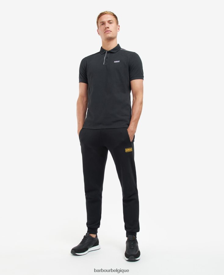 vêtements Barbour polo à bordures noir classique Hommes T2L6ZP658