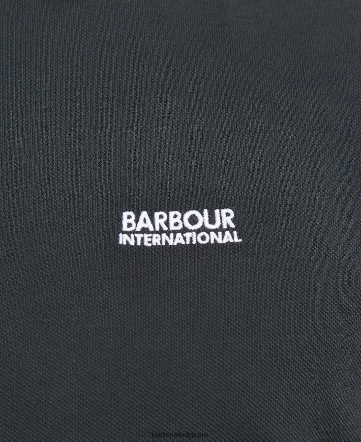 vêtements Barbour polo à bordures noir classique Hommes T2L6ZP658
