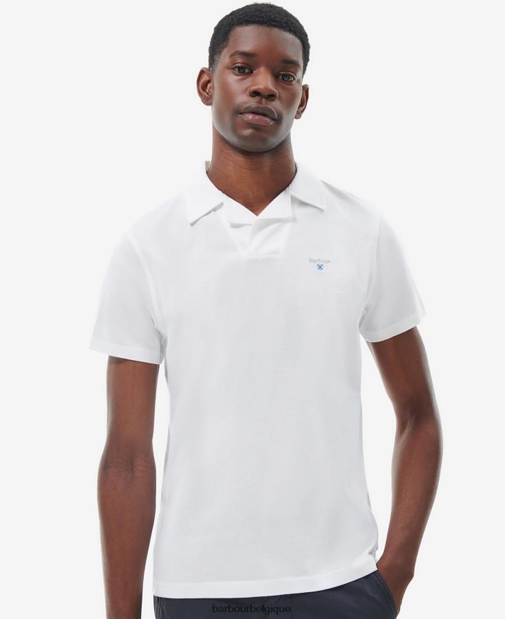 vêtements Barbour polo consett blanc classique Hommes T2L6ZP599