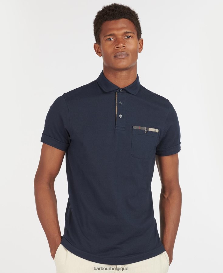 vêtements Barbour polo corpatch blanc Hommes T2L6ZP568