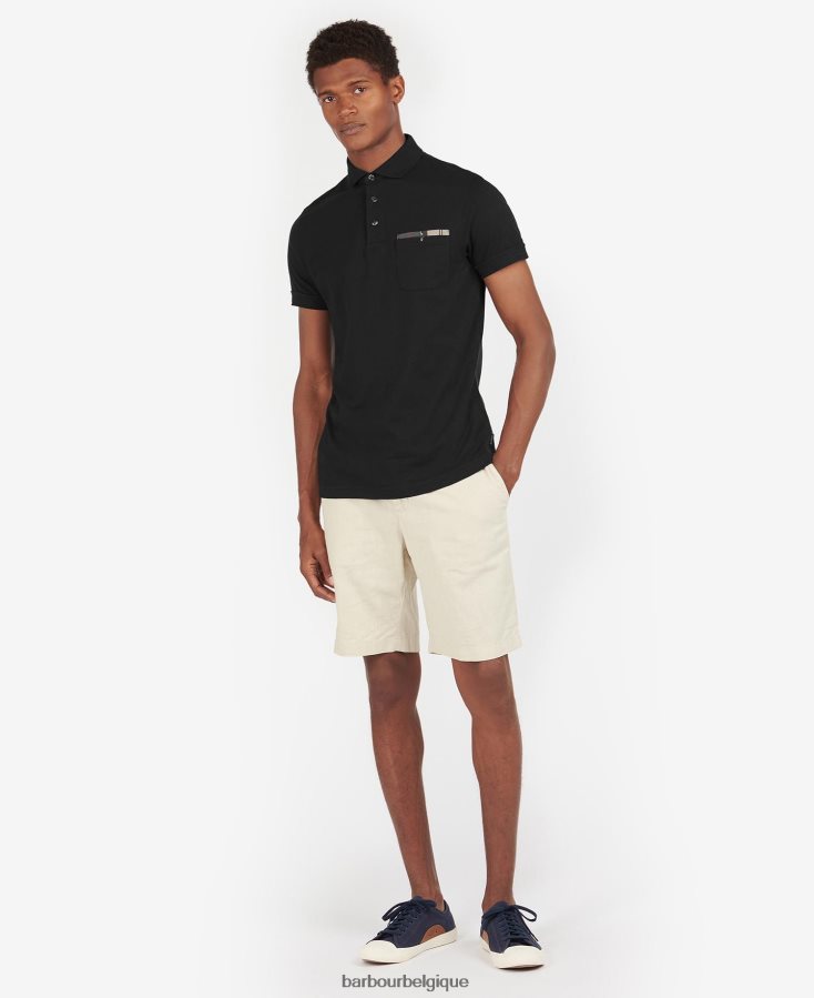 vêtements Barbour polo corpatch gris chiné/pierre Hommes T2L6ZP554