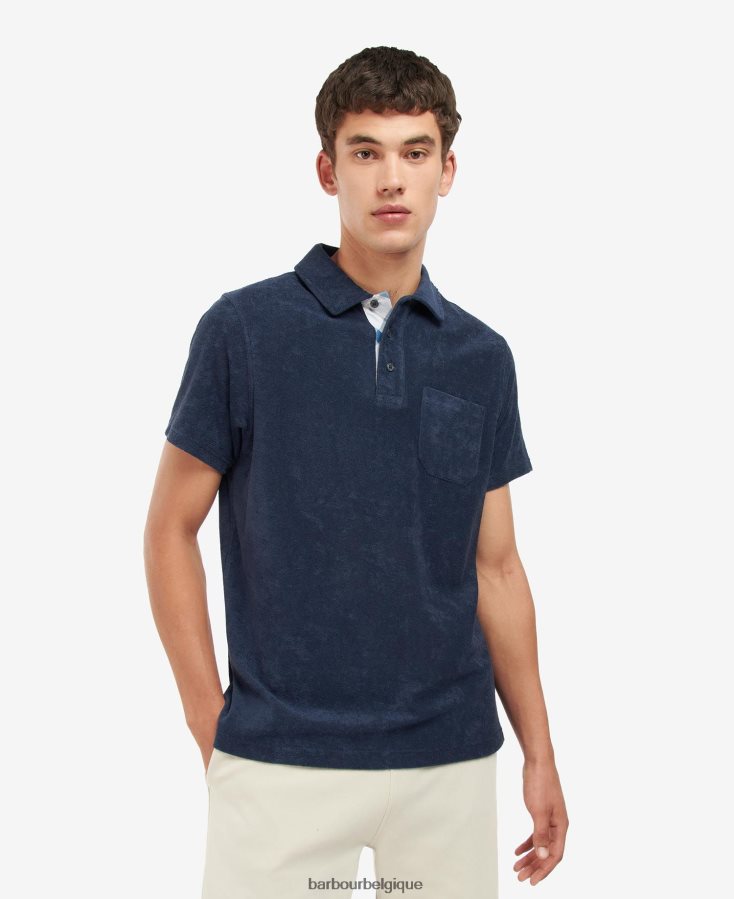 vêtements Barbour polo cowes marine classique Hommes T2L6ZP714
