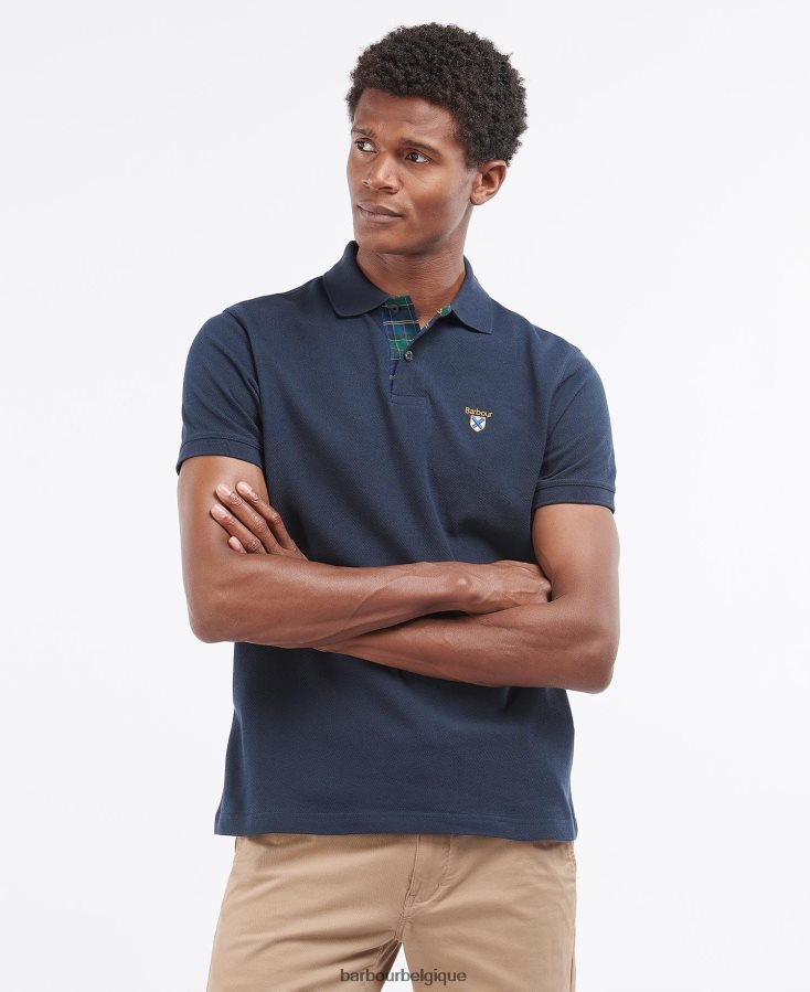 vêtements Barbour polo de la société gris chiné Hommes T2L6ZP601