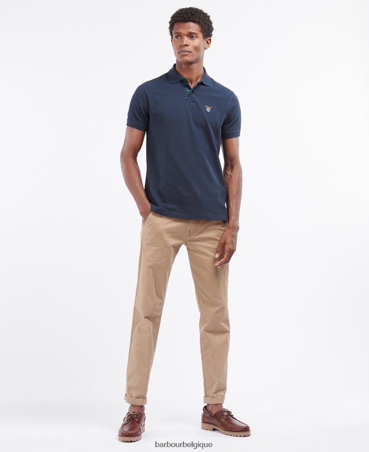 vêtements Barbour polo de la société gris chiné Hommes T2L6ZP601