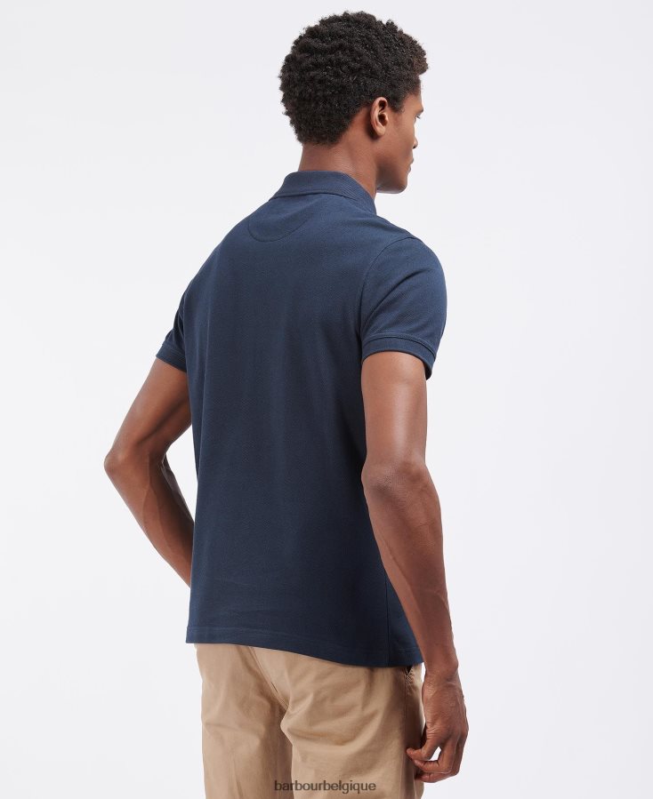 vêtements Barbour polo de la société gris chiné Hommes T2L6ZP601